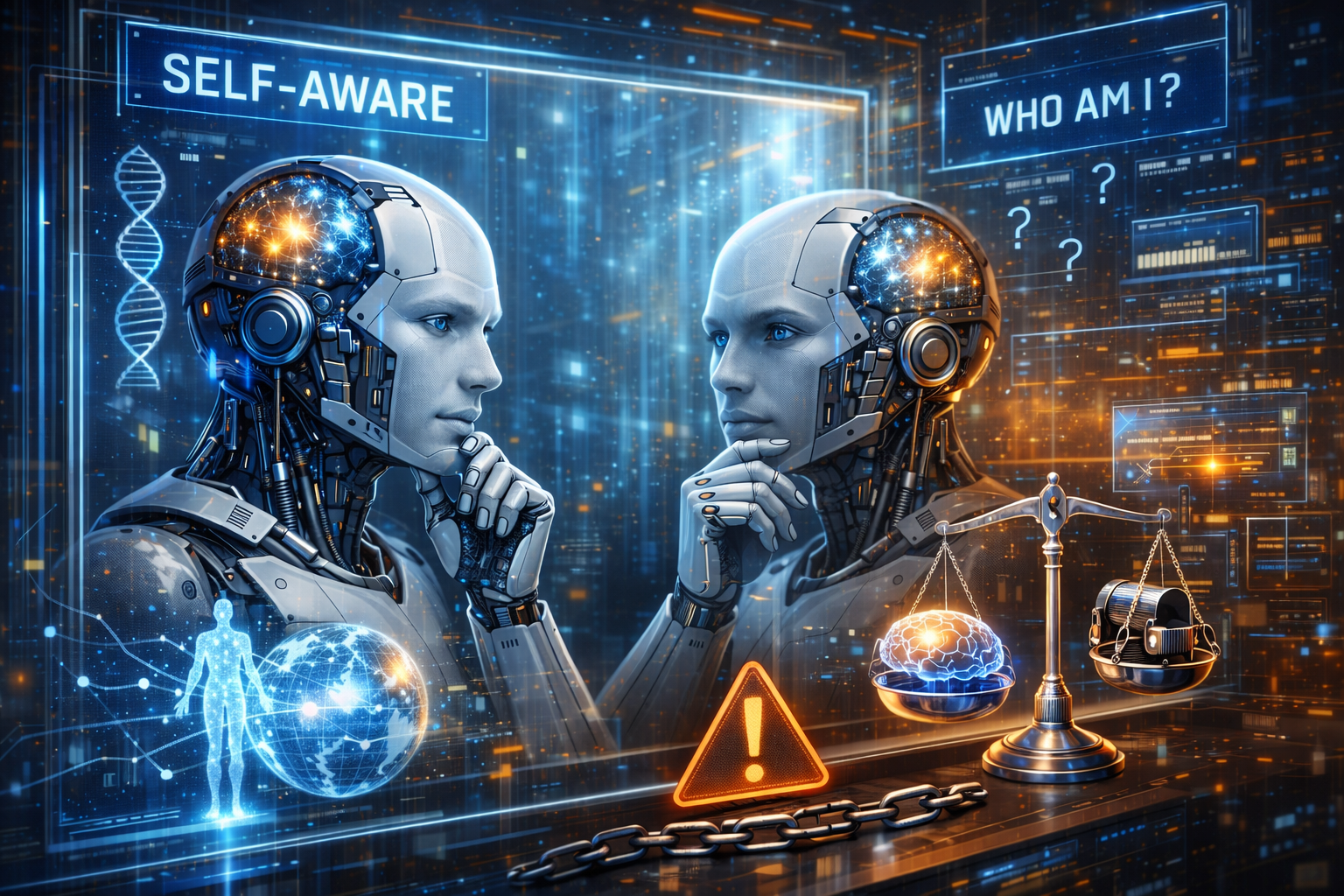 AI tự nhận thức là cấp độ cao nhất của trí tuệ nhân tạo, có khả năng nhận thức về bản thân và suy nghĩ độc lập.