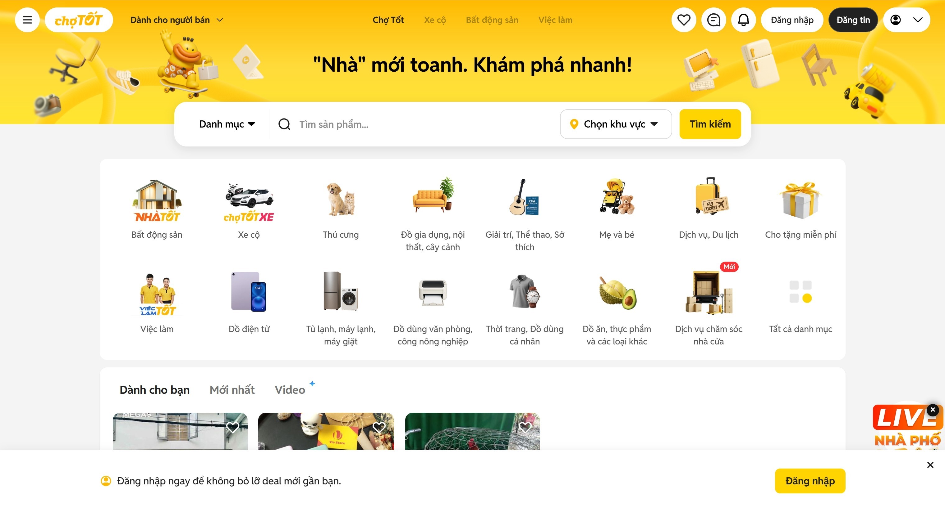 Website rao vặt - nền tảng đăng tin mua bán nhanh chóng với đa dạng danh mục sản phẩm và dịch vụ.