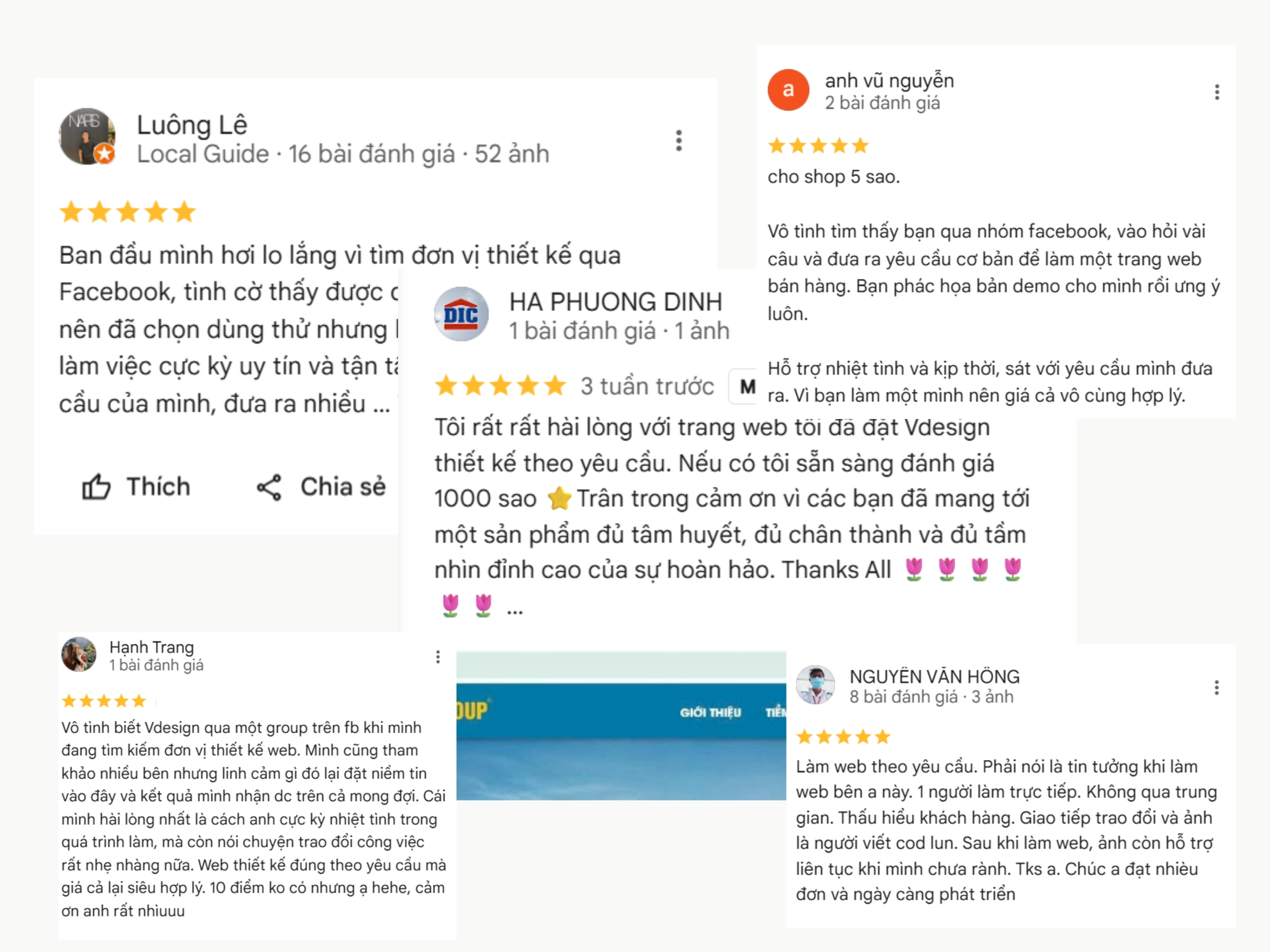 Trải nghiệm của khách hàng tại VDesign