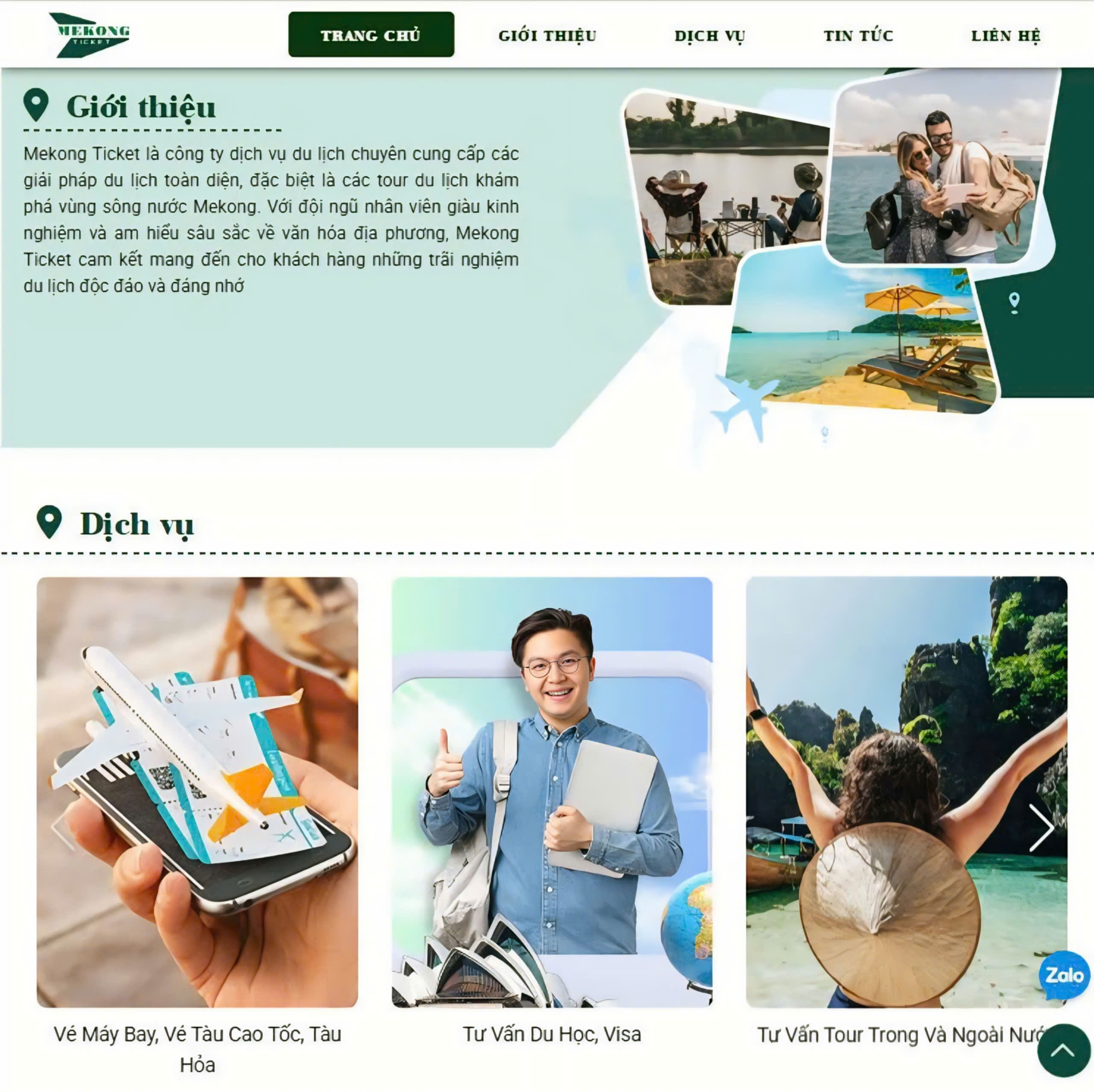 website du lịch theo yêu cầu