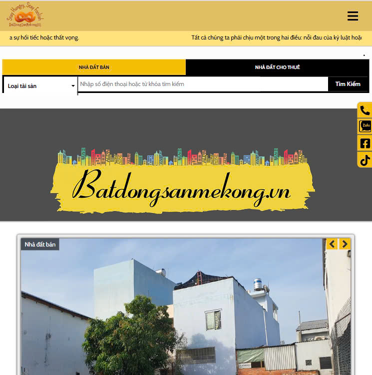 Website bất động sản theo yêu cầu