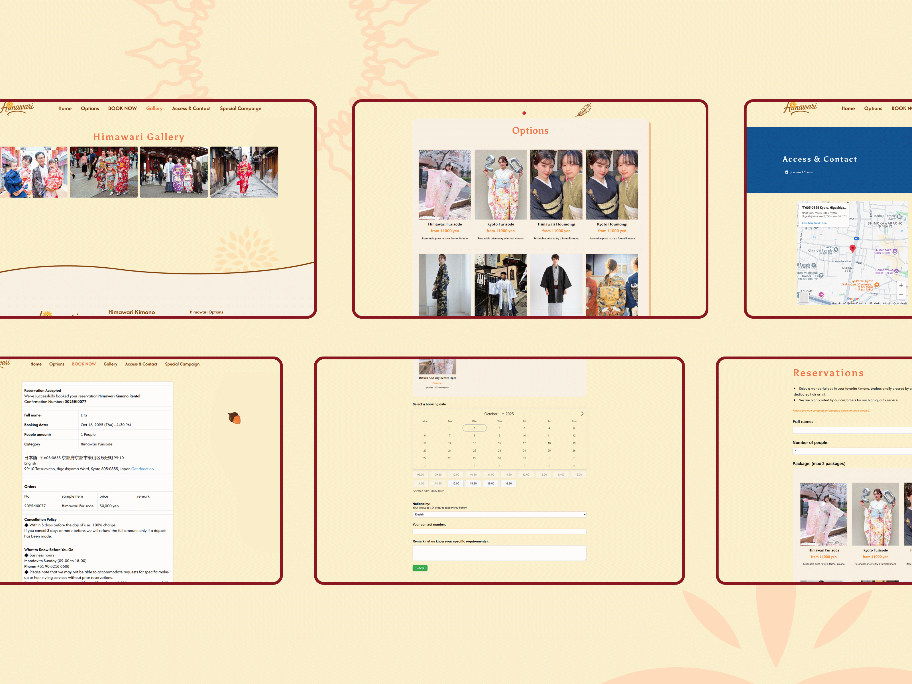 Giao diện đặt lịch trực tuyến giúp khách hàng thao tác nhanh, doanh nghiệp ghi nhận dữ liệu tức thì.