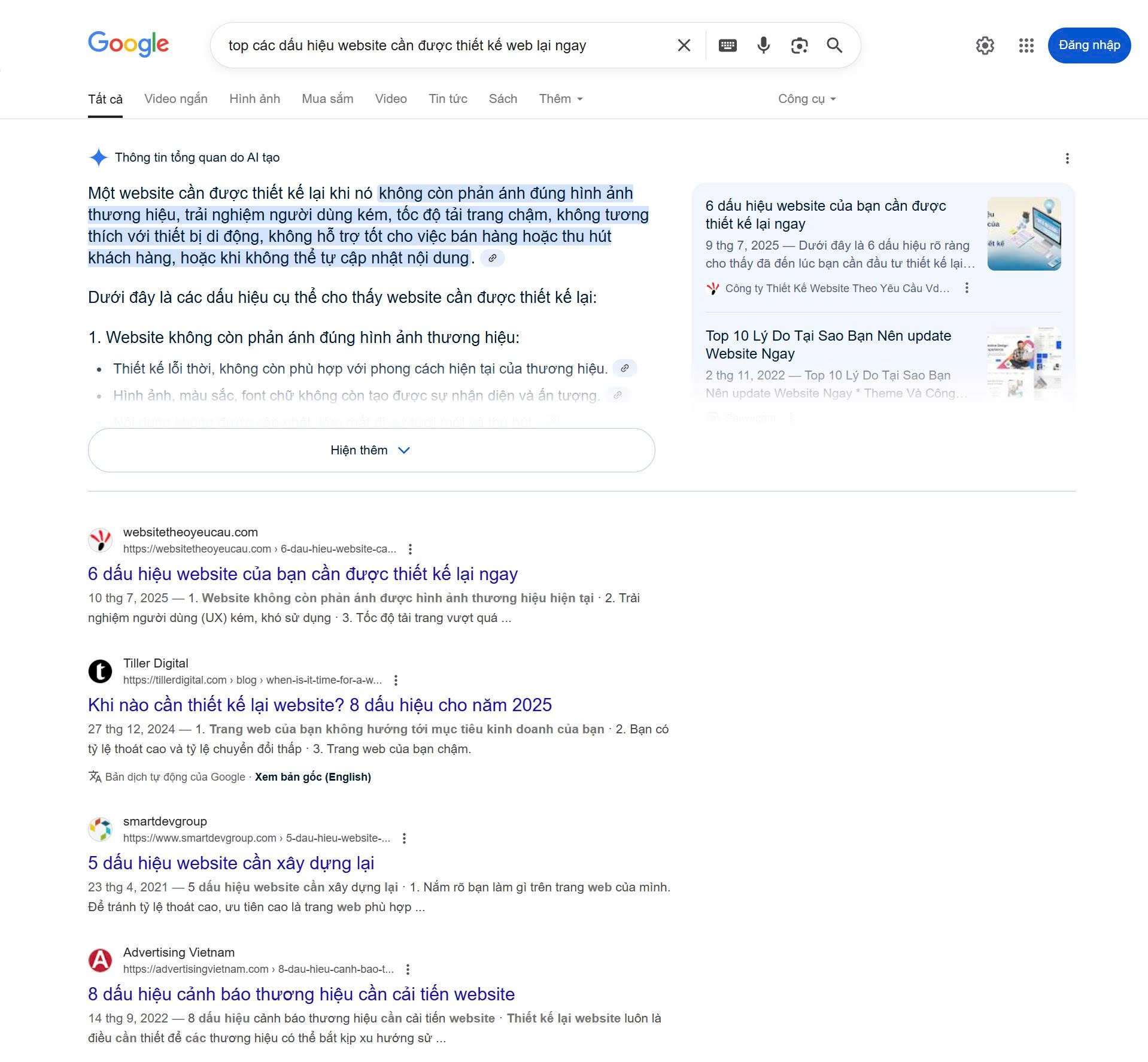 Dạng người dùng cân nhắc, so sánh