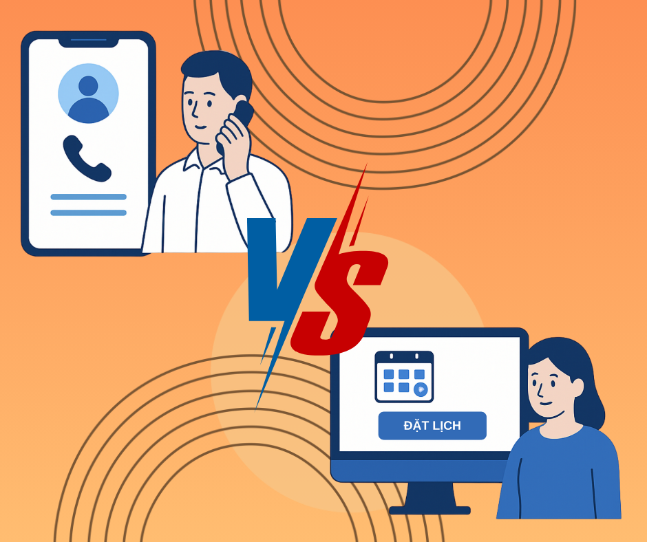 So sánh: Đặt lịch qua điện thoại vs đặt lịch trực tuyến trên website