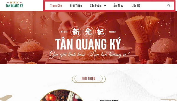 menu thanh điều hướng rõ ràng