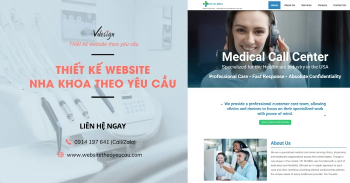 Thiết kế Website Nha Khoa theo yêu cầu - Giá Rẻ, Chuyên Nghiệp, Hiện Đại | Công ty VDesign