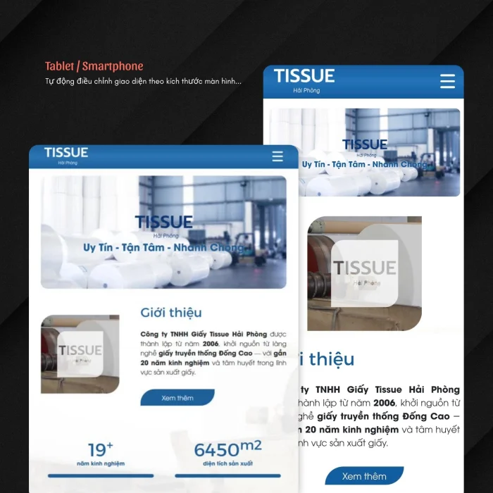 Dự Án Website TISSUE HẢI PHÒNG